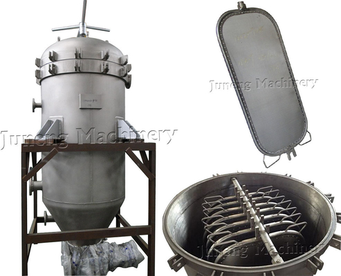 Filtro de Folhas Sob Pressão em Aço Inoxidável 304, Área de Filtração 20m2, 4-6T/H